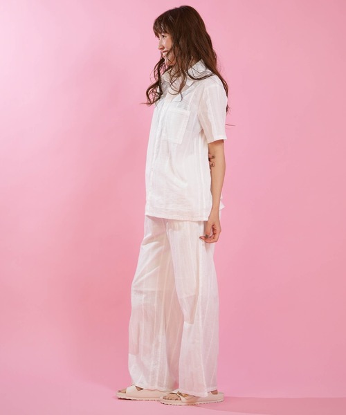 Hula Lani(フララニ)の「HULALANI/フララニ レディース 半袖 シャツ ワンポイント 263HU2SH097(シャツ/ブラウス・レディース・ホワイト/ピンク/ブルー・FREE)」の9枚目の写真
