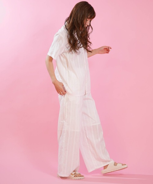 Hula Lani(フララニ)の「HULALANI/フララニ レディース 半袖 シャツ ワンポイント 263HU2SH097(シャツ/ブラウス・レディース・ホワイト/ピンク/ブルー・FREE)」の10枚目の写真