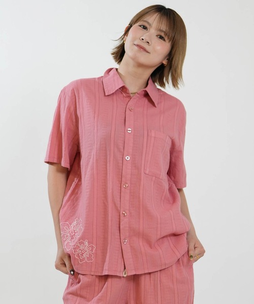 Hula Lani(フララニ)の「HULALANI/フララニ レディース 半袖 シャツ ワンポイント 263HU2SH097(シャツ/ブラウス・レディース・ホワイト/ピンク/ブルー・FREE)」の17枚目の写真