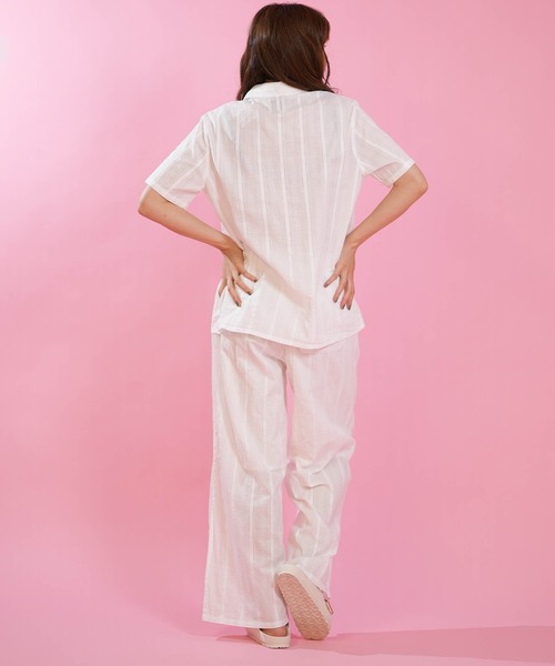 Hula Lani(フララニ)の「HULALANI/フララニ レディース 半袖 シャツ ワンポイント 263HU2SH097(シャツ/ブラウス・レディース・ホワイト/ピンク/ブルー・FREE)」の8枚目の写真