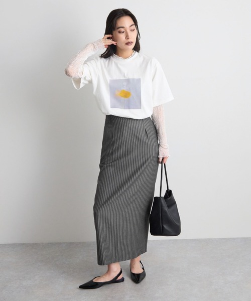 STELLA FISH(ステラフィッシュ)の「ストライプスカート(スカート・レディース・グレー/ブラック/ベージュ・SMALL/MEDIUM)」の1枚目の写真