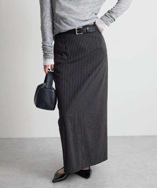 STELLA FISH(ステラフィッシュ)の「ストライプスカート(スカート・レディース・グレー/ブラック/ベージュ・SMALL/MEDIUM)」の2枚目の写真
