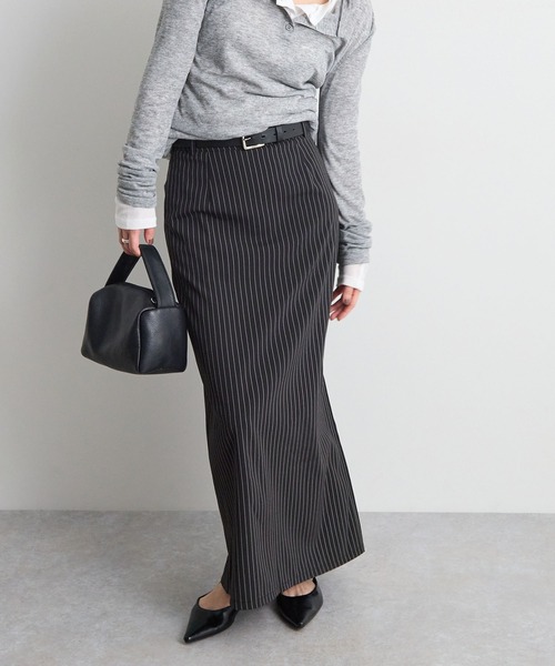 STELLA FISH(ステラフィッシュ)の「ストライプスカート(スカート・レディース・グレー/ブラック/ベージュ・SMALL/MEDIUM)」の5枚目の写真