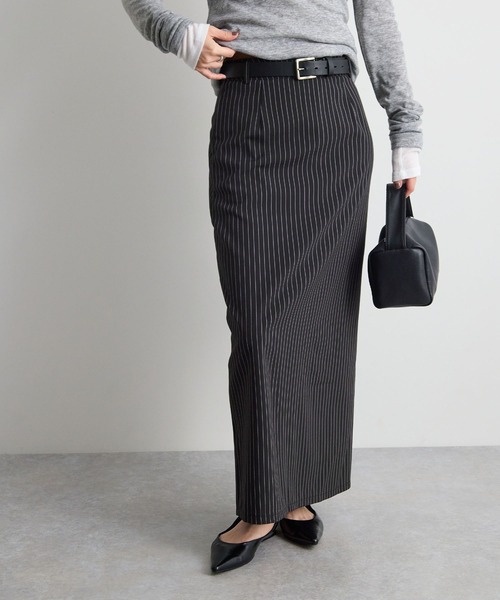 STELLA FISH(ステラフィッシュ)の「ストライプスカート(スカート・レディース・グレー/ブラック/ベージュ・SMALL/MEDIUM)」の7枚目の写真