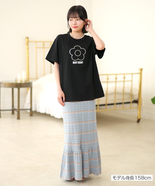 MARY QUANT(マリークワント)の「ウェーブニット スカート(スカート・レディース・ネイビー/ブラック/アイボリー/ブルー・M)」の7枚目の写真