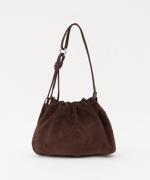 russet（ラシット）の「【WEB限定】スエード巾着4WAYショルダーバッグ（ショルダーバッグ・レディース・ダークブラウン/グレー・FREE）」の2枚目の写真