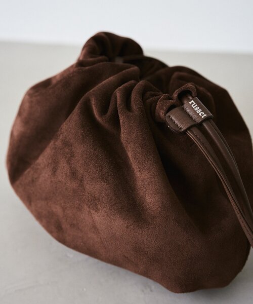 russet（ラシット）の「【WEB限定】スエード巾着4WAYショルダーバッグ（ショルダーバッグ・レディース・ダークブラウン/グレー・FREE）」の11枚目の写真
