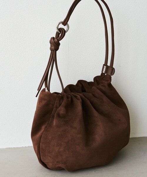 russet（ラシット）の「【WEB限定】スエード巾着4WAYショルダーバッグ（ショルダーバッグ・レディース・ダークブラウン/グレー・FREE）」の12枚目の写真