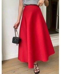 BIRTHDAY BASH（バースデイバッシュ）の「A LINE BONDING SKIRT LONG LIMITED RED（スカート）」