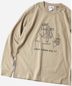 7.4oz what a dope dog is！ロンTEE