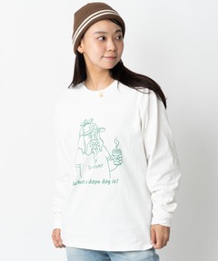 7.4oz what a dope dog is！ロンTEE