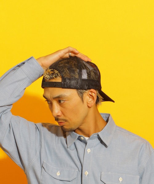 ROTAR(ローター)の「JUMBLE BASE Mesh CAP(キャップ・メンズ・イエロー×ブラック/ネイビー/チャコールグレー/ブラック・FREE)」の6枚目の写真
