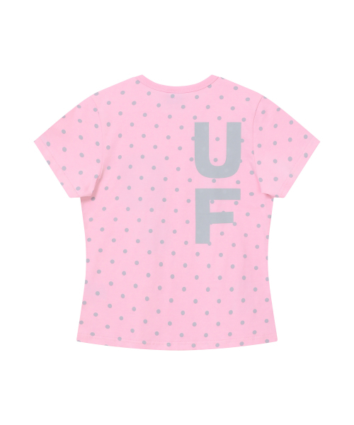 BAUF（バウフ）の「[BAUF x RINKA] BロゴスリムフィットTシャツ [ドットピンク]（Tシャツ/カットソー・レディース・その他・FREE）」の5枚目の写真
