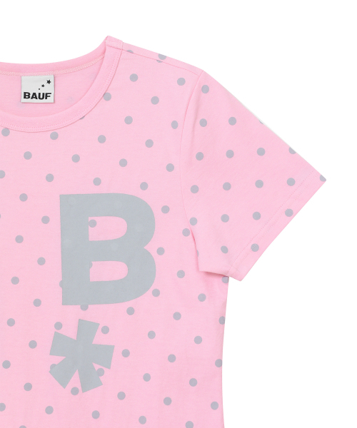 BAUF（バウフ）の「[BAUF x RINKA] BロゴスリムフィットTシャツ [ドットピンク]（Tシャツ/カットソー・レディース・その他・FREE）」の7枚目の写真