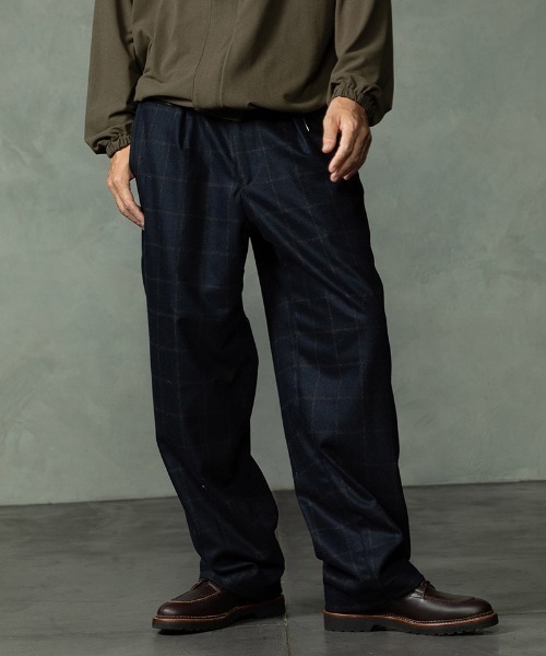 EGO TRIPPING(エゴトリッピング)の「mp15254-WOOLBASTE TROUSERS windowpane ウールパンツ(626753)(その他パンツ・メンズ・グレー系その他/ネイビー系・29/31/33)」の2枚目の写真