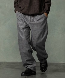 mp15254-WOOLBASTE TROUSERS windowpane ウールパンツ(626753)