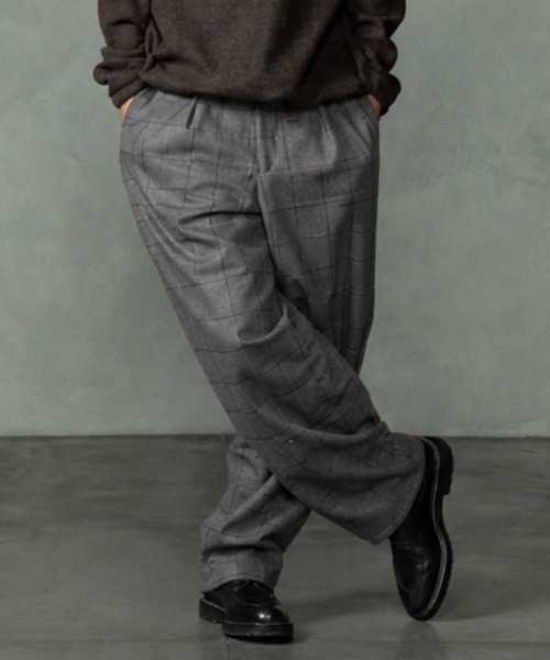 EGO TRIPPING(エゴトリッピング)の「mp15254-WOOLBASTE TROUSERS windowpane ウールパンツ(626753)(その他パンツ・メンズ・グレー系その他/ネイビー系・29/31/33)」の10枚目の写真