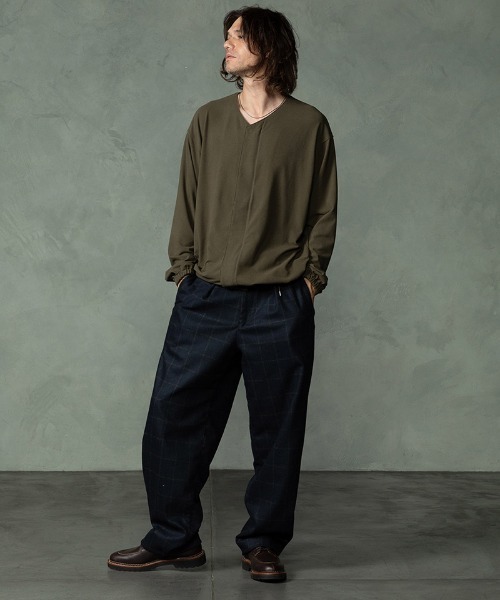 EGO TRIPPING(エゴトリッピング)の「mp15254-WOOLBASTE TROUSERS windowpane ウールパンツ(626753)(その他パンツ・メンズ・グレー系その他/ネイビー系・29/31/33)」の15枚目の写真