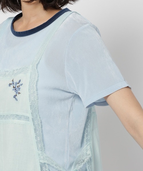 niko and...(ニコアンド)の「エプロン刺繍キャミソール(シャツ/ブラウス・レディース・ライトブルー/クリーム・FREE)」の11枚目の写真