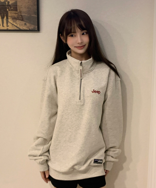 JEEP（ジープ）の「[360g] M-Logo ハーフジップスウェット (JR5TSU838MR)（スウェット・レディース・その他・SMALL/MEDIUM/LARGE/X-LARGE/2XL）」の3枚目の写真