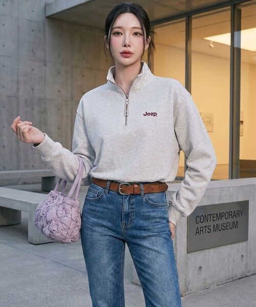 JEEP（ジープ）の「[360g] M-Logo ハーフジップスウェット (JR5TSU838MR)（スウェット・レディース・その他・SMALL/MEDIUM/LARGE/X-LARGE/2XL）」の13枚目の写真