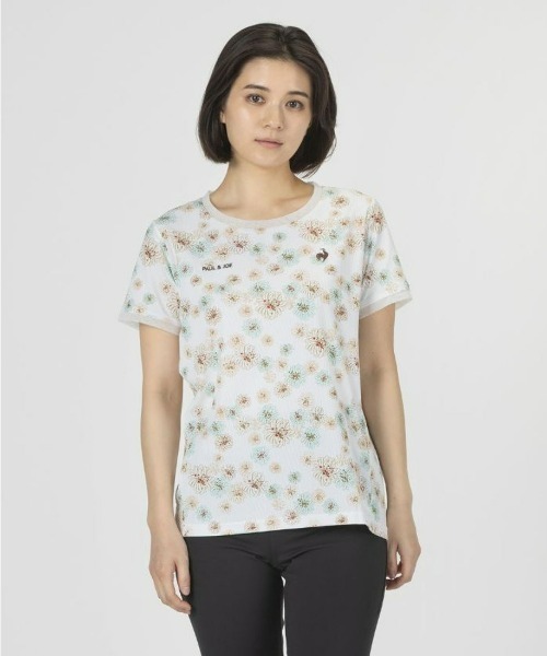 le coq sportif(ルコックスポルティフ)の「ルコックスポルティフ【PAUL&JOEコラボ】総柄半袖Tシャツ(Tシャツ/カットソー・レディース・ピンク/ホワイト・L/M/S/XL)」の6枚目の写真