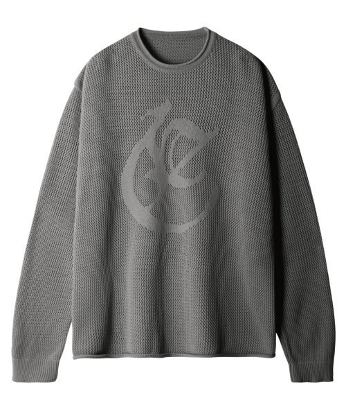 Knit с круговым логотипом (серый)