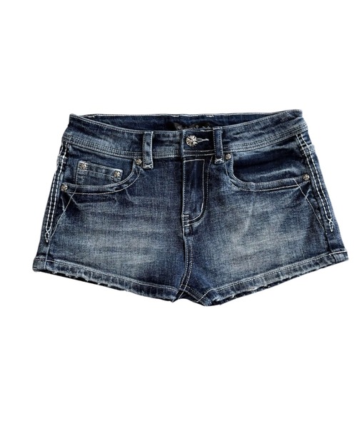 THEAIRTOWN（ジエアタウン）の「blue wave chrome denim shorts（デニムパンツ・レディース・ブルー・SMALL/MEDIUM）」の20枚目の写真