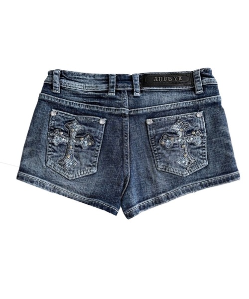 THEAIRTOWN（ジエアタウン）の「blue wave chrome denim shorts（デニムパンツ・レディース・ブルー・SMALL/MEDIUM）」の21枚目の写真