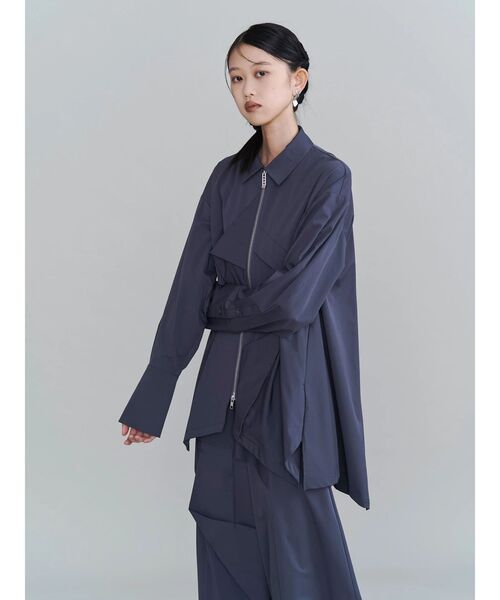 UN3D.（アンスリード）の「ORIGAMI ZIP UP SH / オリガミジップアップシャツ（シャツ/ブラウス・レディース・グレー/ホワイト/ブラック・36/38）」の22枚目の写真