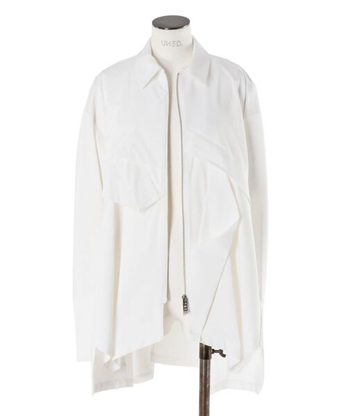 UN3D.（アンスリード）の「ORIGAMI ZIP UP SH / オリガミジップアップシャツ（シャツ/ブラウス・レディース・グレー/ホワイト/ブラック・36/38）」の18枚目の写真