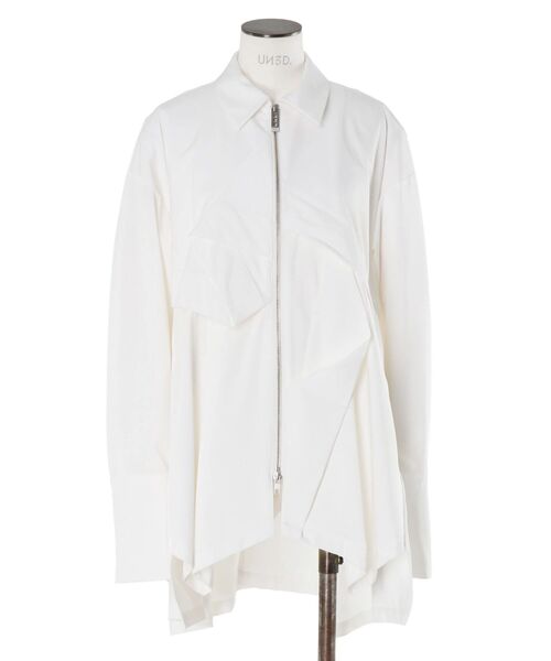 UN3D.（アンスリード）の「ORIGAMI ZIP UP SH / オリガミジップアップシャツ（シャツ/ブラウス・レディース・グレー/ホワイト/ブラック・36/38）」の10枚目の写真