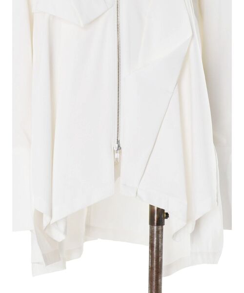UN3D.（アンスリード）の「ORIGAMI ZIP UP SH / オリガミジップアップシャツ（シャツ/ブラウス・レディース・グレー/ホワイト/ブラック・36/38）」の6枚目の写真