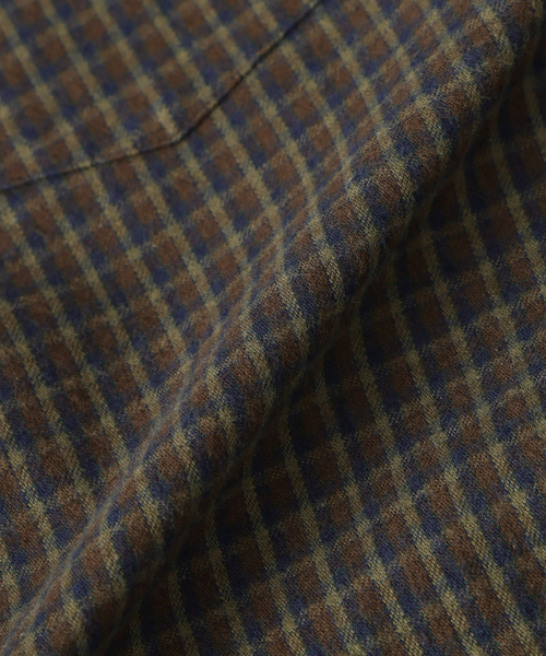 JOURNAL STANDARD J.S HOMESTEAD(ジャーナルスタンダードホームステッド)の「Stead / ブリット チェック ジップ アップ シャツ(シャツ/ブラウス・メンズ・ブラウン系その他/ブラウン/ベージュ・MEDIUM/LARGE)」の11枚目の写真