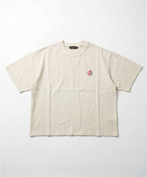 LENGAGEMENT（ランガージュマン）の「フラワーハートソルトウォッシングクロップ半袖Tシャツ(ホワイト)（Tシャツ/カットソー）」