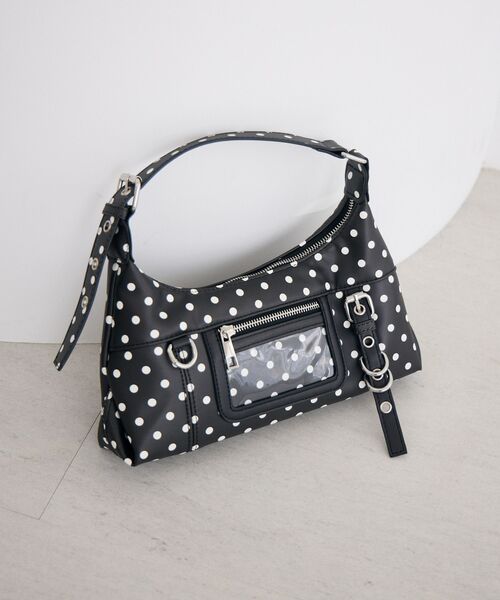 ems excite（エムズエキサイト）の「ドットワンハンドルミニBAG（ショルダーバッグ・レディース・オフホワイト/ブラック・ONE SIZE）」の6枚目の写真