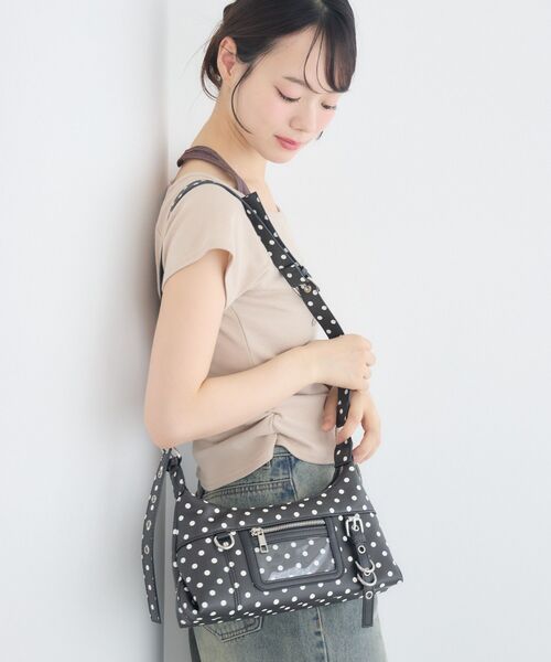 ems excite（エムズエキサイト）の「ドットワンハンドルミニBAG（ショルダーバッグ・レディース・オフホワイト/ブラック・ONE SIZE）」の9枚目の写真