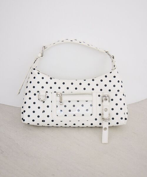 ems excite（エムズエキサイト）の「ドットワンハンドルミニBAG（ショルダーバッグ・レディース・オフホワイト/ブラック・ONE SIZE）」の13枚目の写真