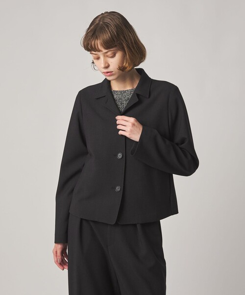 Steven Alan(スティーブンアラン)の「<Steven Alan>ダブルクロス シャツジャケット(テーラードジャケット・レディース・ブラック/ナチュラル・S/M)」の2枚目の写真