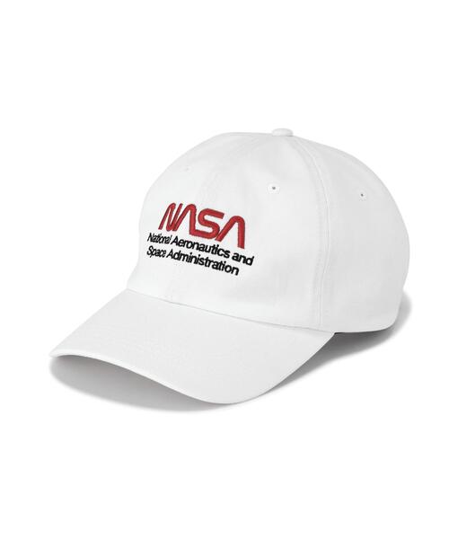 Alpha Industries(アルファインダストリーズ)の「Alpha Industries/アルファ インダストリーズ/NASA WORM LOGO CAP/ナサ ワーム ロゴ キャップ(キャップ・メンズ・ホワイト/ブラック/ネイビー・F)」の2枚目の写真