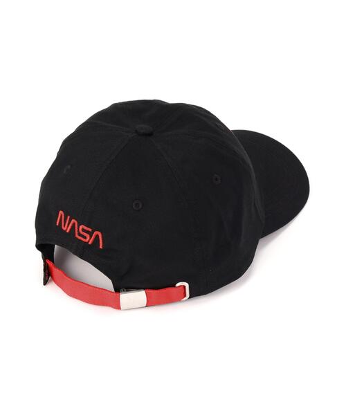 Alpha Industries(アルファインダストリーズ)の「Alpha Industries/アルファ インダストリーズ/NASA WORM LOGO CAP/ナサ ワーム ロゴ キャップ(キャップ・メンズ・ホワイト/ブラック/ネイビー・F)」の4枚目の写真