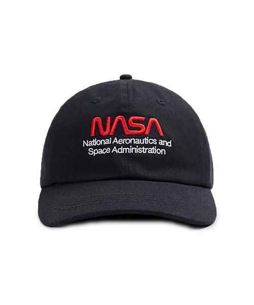 Alpha Industries(アルファインダストリーズ)の「Alpha Industries/アルファ インダストリーズ/NASA WORM LOGO CAP/ナサ ワーム ロゴ キャップ(キャップ・メンズ・ホワイト/ブラック/ネイビー・F)」の7枚目の写真