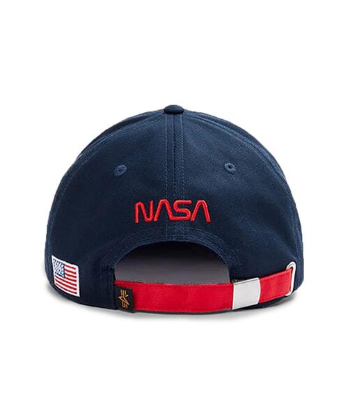 Alpha Industries(アルファインダストリーズ)の「Alpha Industries/アルファ インダストリーズ/NASA WORM LOGO CAP/ナサ ワーム ロゴ キャップ(キャップ・メンズ・ホワイト/ブラック/ネイビー・F)」の17枚目の写真