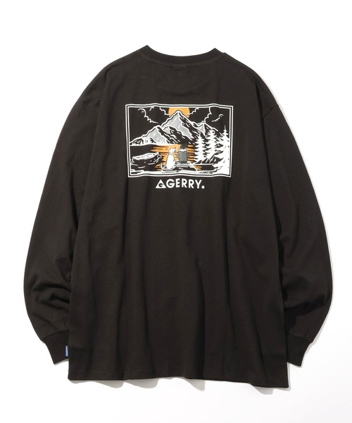 GERRY（ジェリー）の「【GERRY/ジェリー】ワンポイントロゴ刺繍 バックプリント ロングスリーブTシャツ（Tシャツ/カットソー・メンズ・ブラック系1/ブラック系2/グレー系1/グレー系2/ブラウン系1/ブラウン系2・LL/M/L）」の2枚目の写真