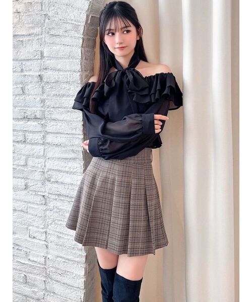 RESEXXY（リゼクシー）の「ボウタイオフショルブラウス（シャツ/ブラウス・レディース・その他1/ブラック/ホワイト・FREE）」の18枚目の写真