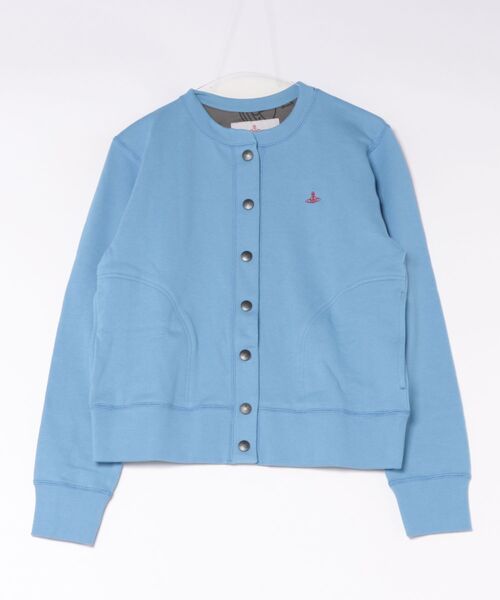 Vivienne Westwood(ヴィヴィアンウエストウッド)の「オーガニックコットン裏毛スナップカーディガン(その他アウター・レディース・ブラック/オフホワイト/ブルー・FREE)」の3枚目の写真