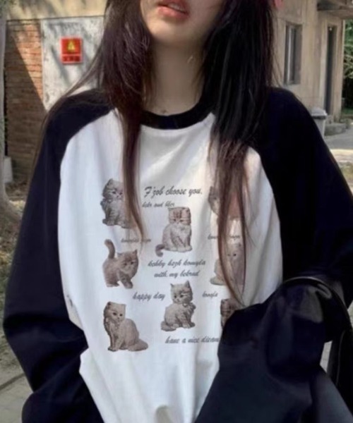 SHEPP(シープ)の「【26年秋冬新作】ビッグシルエット アソート ラグラン ロンT(Tシャツ/カットソー・レディース・ホワイト系その他/ホワイト/ホワイト系・M/L)」の1枚目の写真