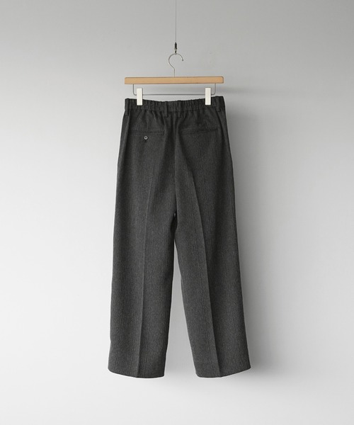 WYM LIDNM(ウィム バイ リドム)の「MELANGE TWEED CURVED SEAM SLACKS【SET-UP】(スラックス・メンズ・ブラック系/チャコール/ブラウン系・S/XS/M/L)」の7枚目の写真