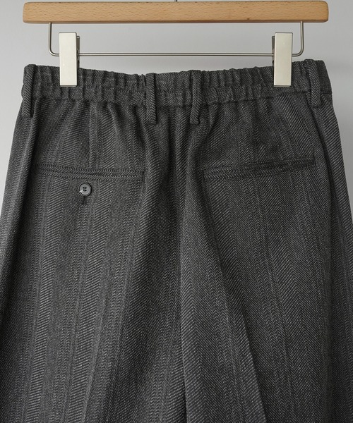 WYM LIDNM(ウィム バイ リドム)の「MELANGE TWEED CURVED SEAM SLACKS【SET-UP】(スラックス・メンズ・ブラック系/チャコール/ブラウン系・S/XS/M/L)」の8枚目の写真