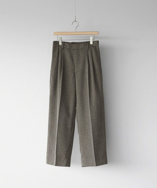 WYM LIDNM(ウィム バイ リドム)の「MELANGE TWEED CURVED SEAM SLACKS【SET-UP】(スラックス・メンズ・ブラック系/チャコール/ブラウン系・S/XS/M/L)」の10枚目の写真
